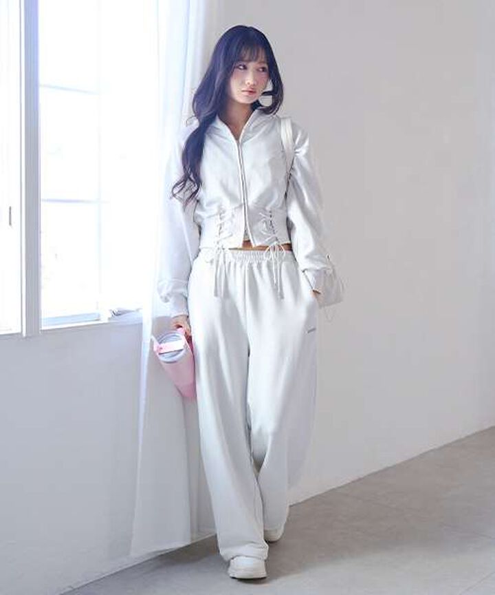 Plate Loose Sweatpants,Off white, medium image number 4