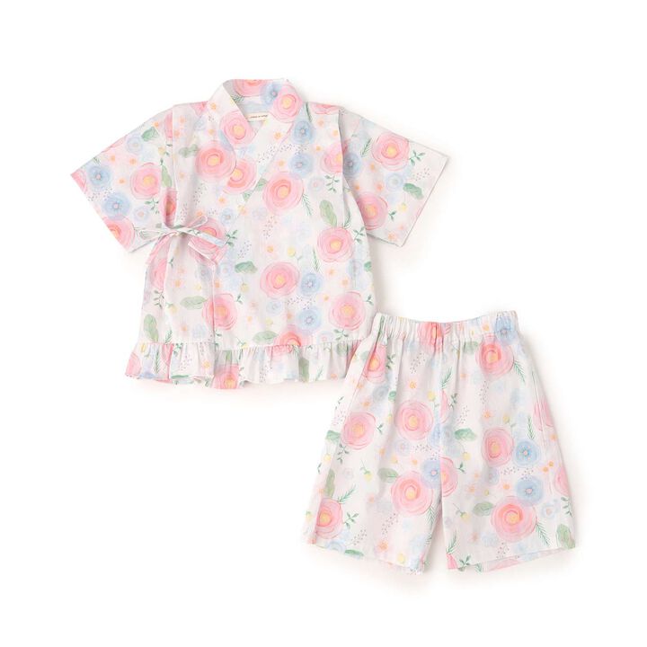 花卉圖案甚平服套裝,薰衣草紫, medium image number 3