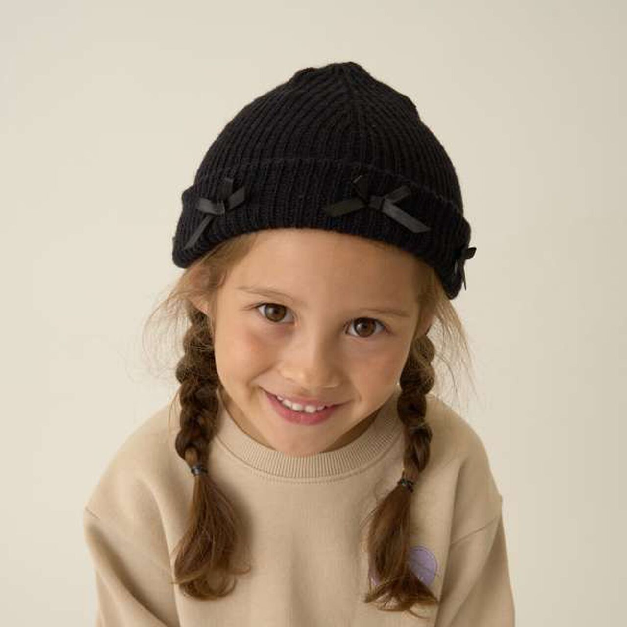 Ribbon Flower Assortment Knit Cap,Sax blue, large image number 23