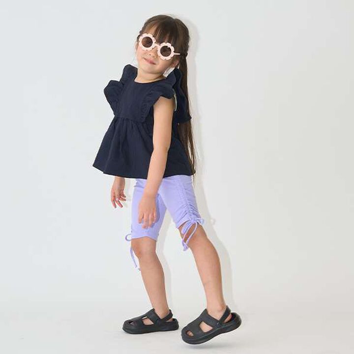 [Set Up Compatible] Frill Peplum Blouse,Light blue, medium image number 5