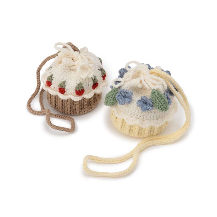 Knit Cake Small Shoulder Bag,Red, medium image number 6