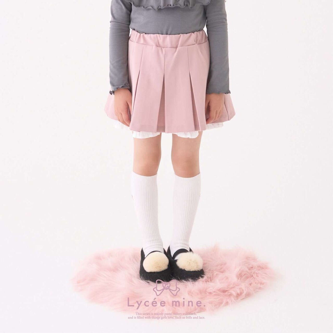 [Lycee Mine Ballet Series] Pleated Skirt (Inner Shorts Included),Pink, large image number 0