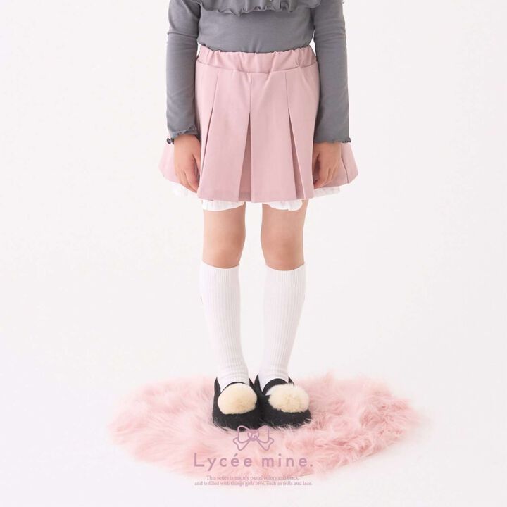[Lycee Mine Ballet Series] Pleated Skirt (Inner Shorts Included),Pink, medium image number 0