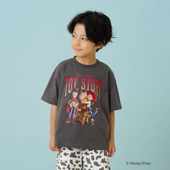 [Disney-Pixar-Toy Story] Toy Story Group Art Wide Short-Sleeve T-Shirt,Charcoal gray, medium image number 5