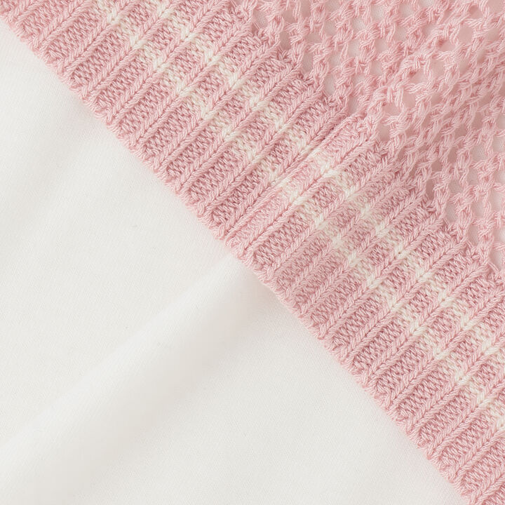 Washable Mesh Knit Vest + Short Sleeve T-Shirt,Sax blue, medium image number 8