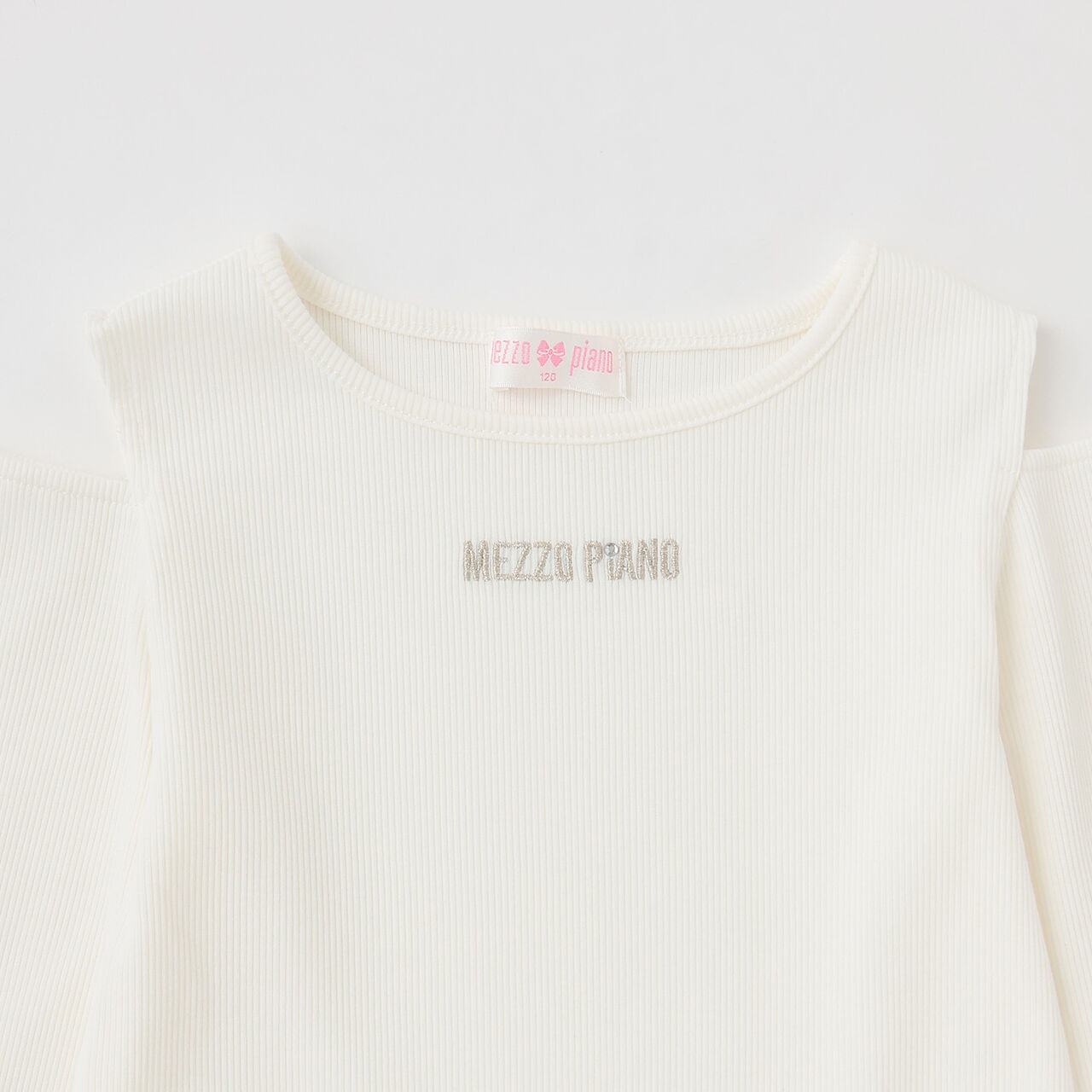 Lace-Up Ribbon Bustier & Long-Sleeve T-Shirt Set,Sax blue, large image number 6