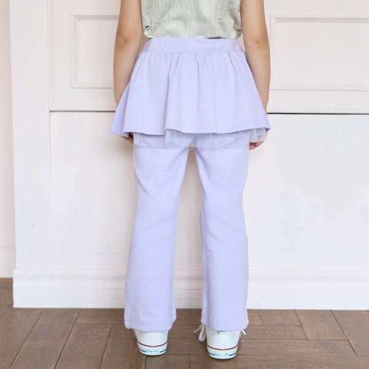 Tomo Pants with Gathered Skirt and Wool Lining Flare Pants,Mint, large image number 18