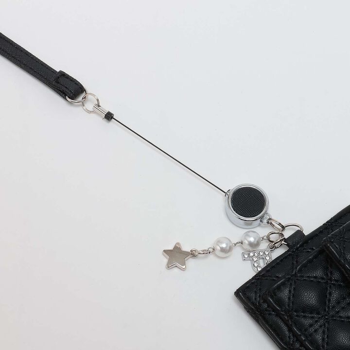 Quilted Design Multi Card Holder,Black, medium image number 4