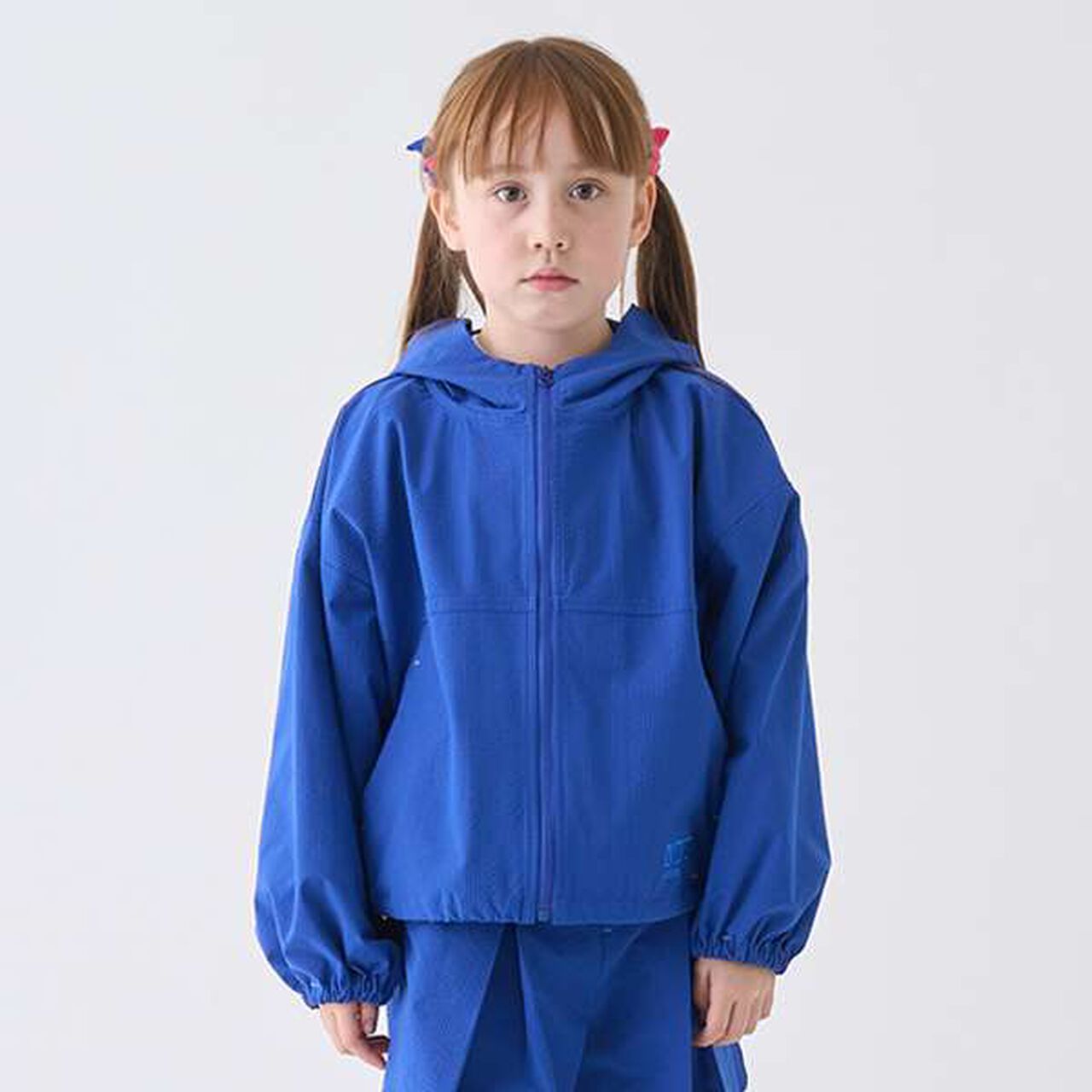 [Stretch] Soccer Front-Opening Parka,Blue, large image number 0