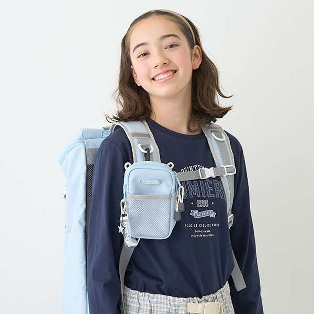 Square School Backpack,Light blue, large image number 22
