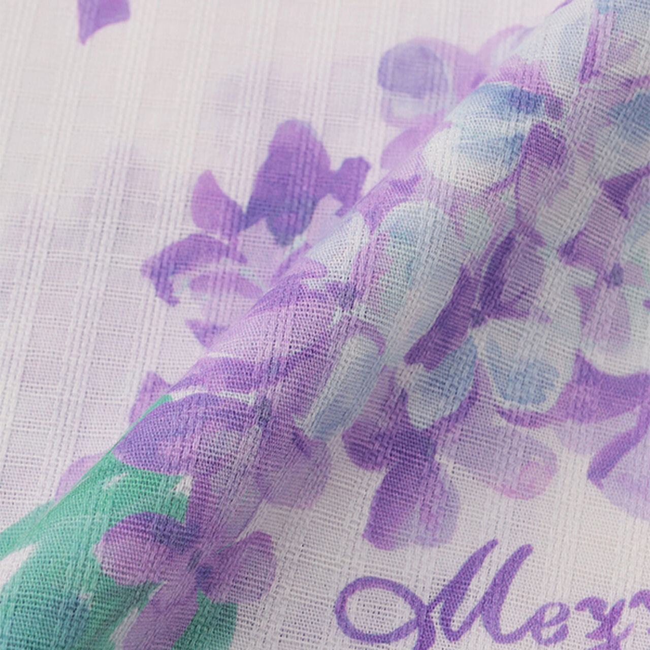 Watercolor Hydrangea Pattern Yukata,Light blue, large image number 9