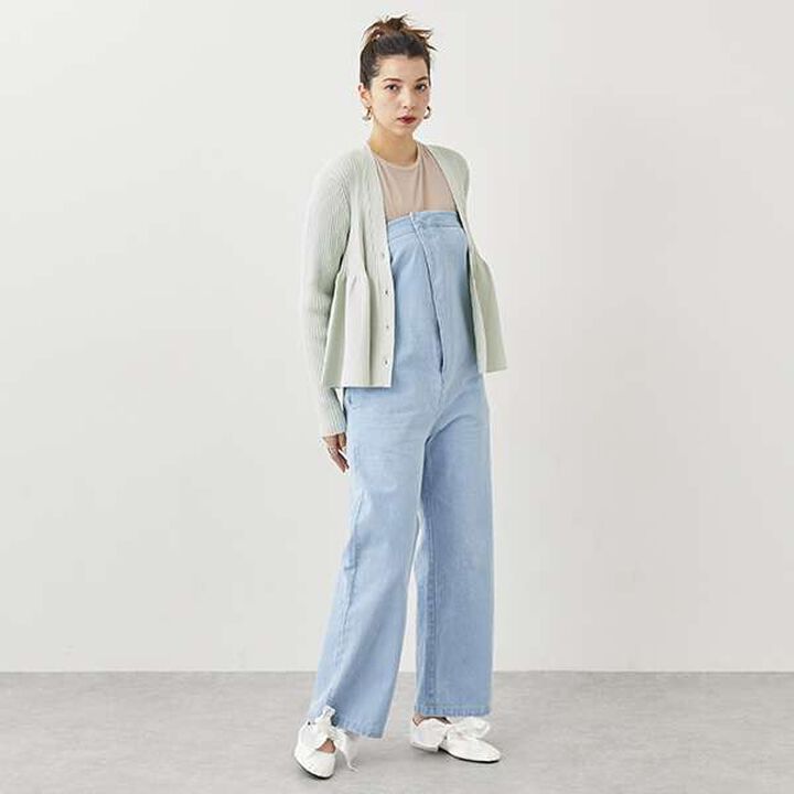 [LADIES] Denim Overall,Navy, medium image number 7