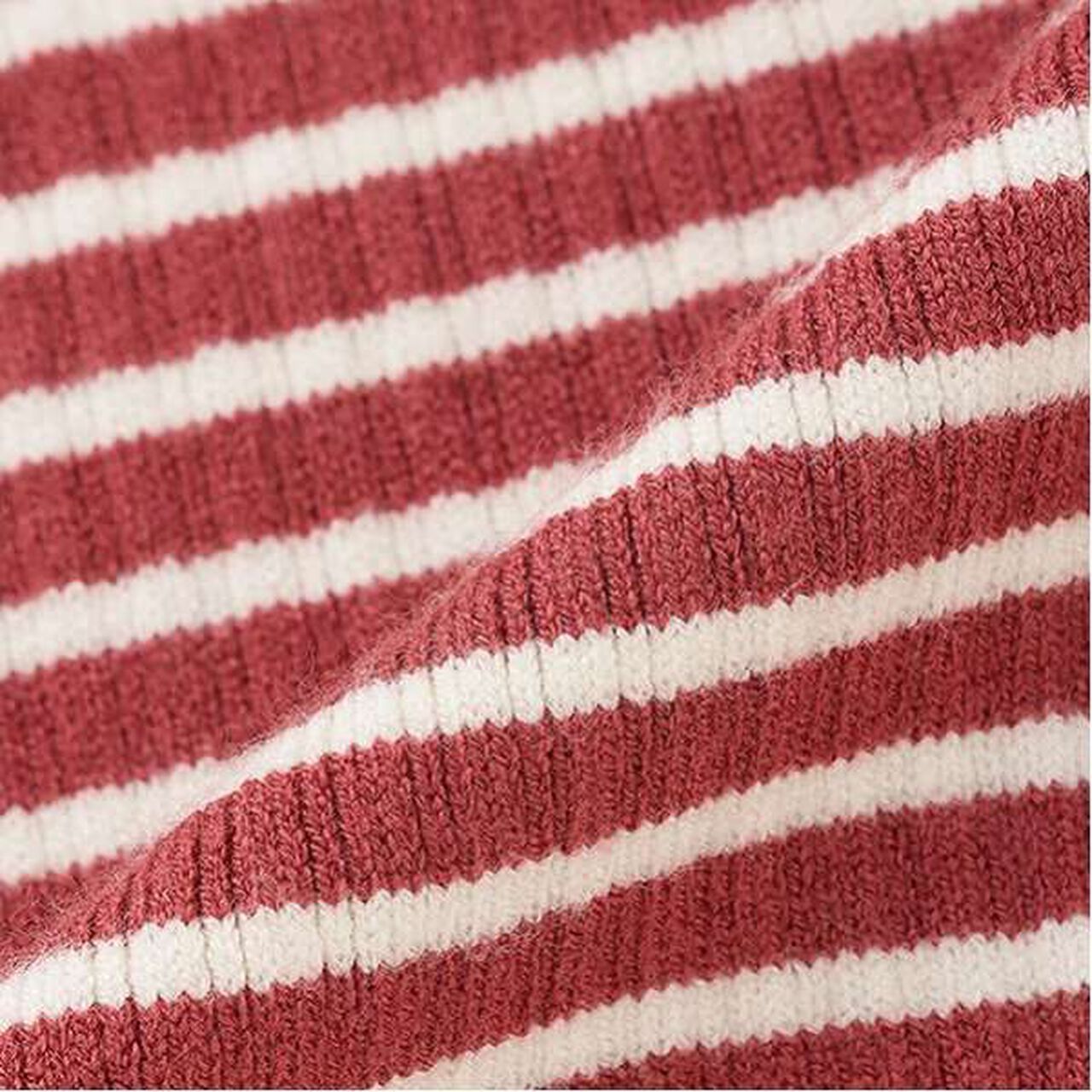 Fluffy Heart Rib Knit,Red, large image number 10