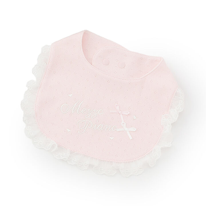 Logo Lace Bib,Light pink, medium image number 0