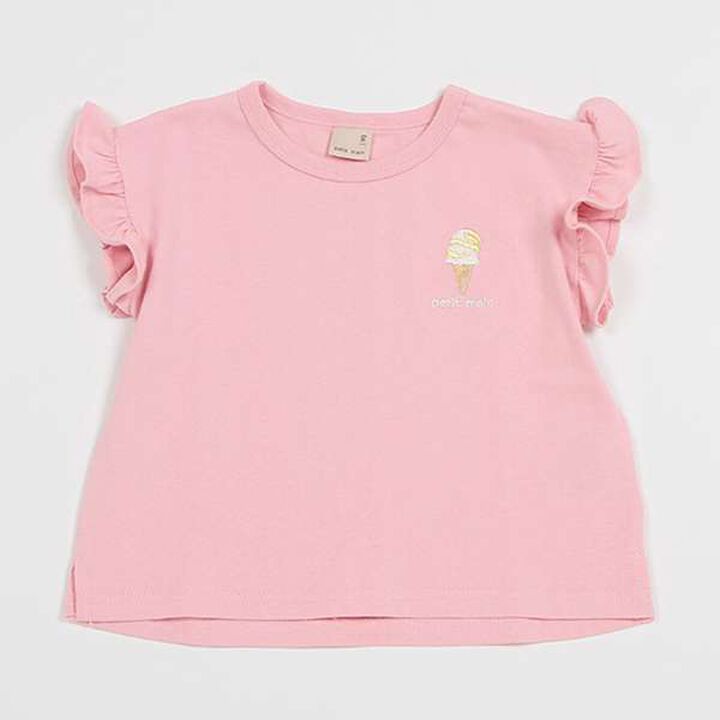 Affordable Girls Short Sleeve T-Shirt,Orange, medium image number 4