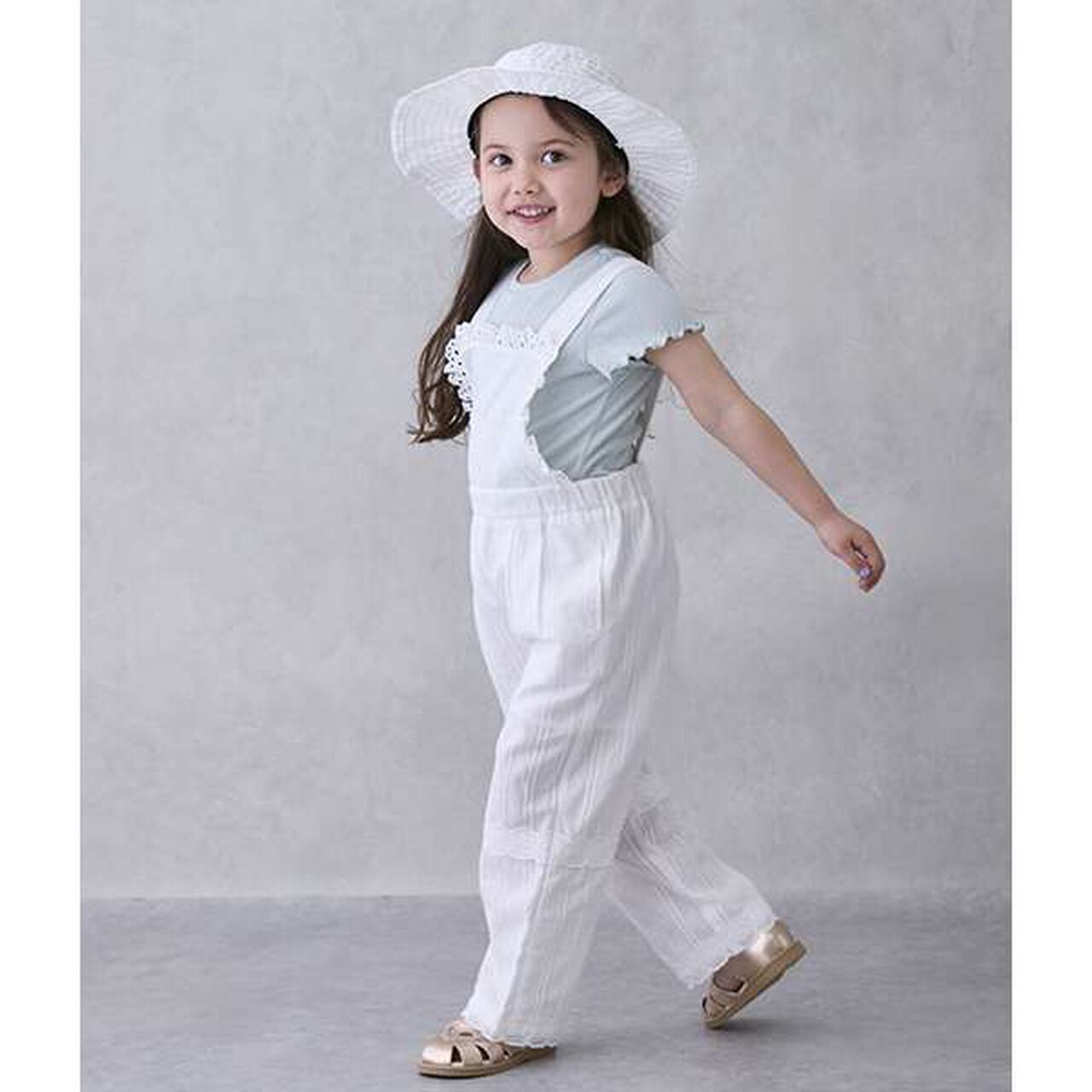 Lace Overalls,Off white, large image number 1