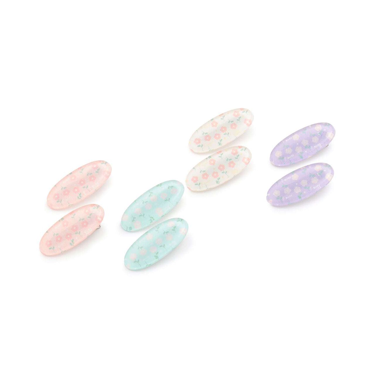 Flower All-Over Pattern Hair Clips (Set of 2),Lavender, large image number 7