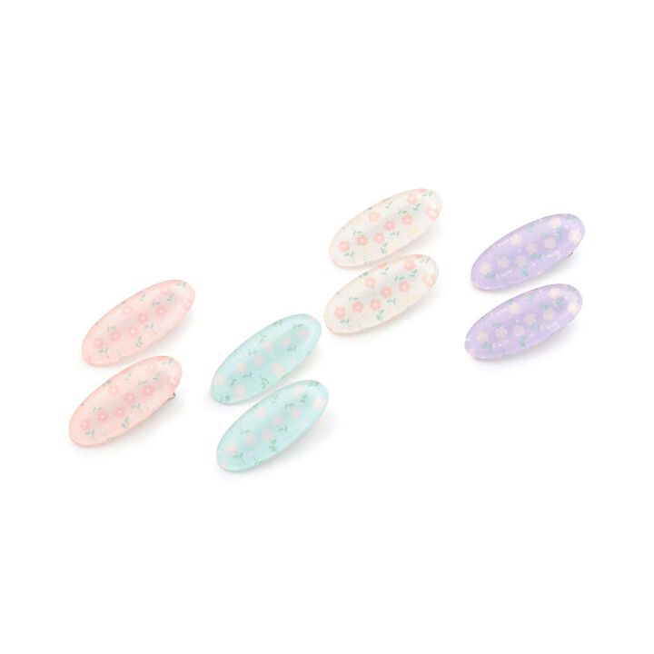 Flower All-Over Pattern Hair Clips (Set of 2),Lavender, medium image number 7