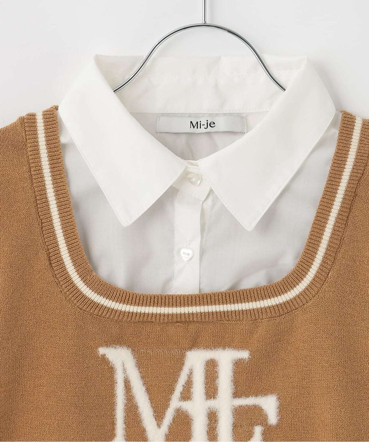 Shaggy Logo Knit Pullover,Brown, large image number 2