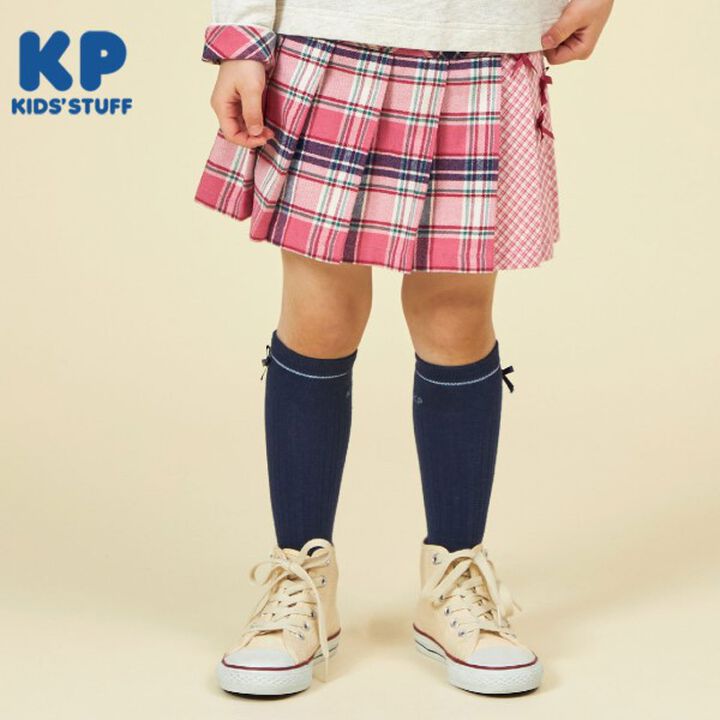 KP Check Pleats Skirt with Shorts (90-160),, medium