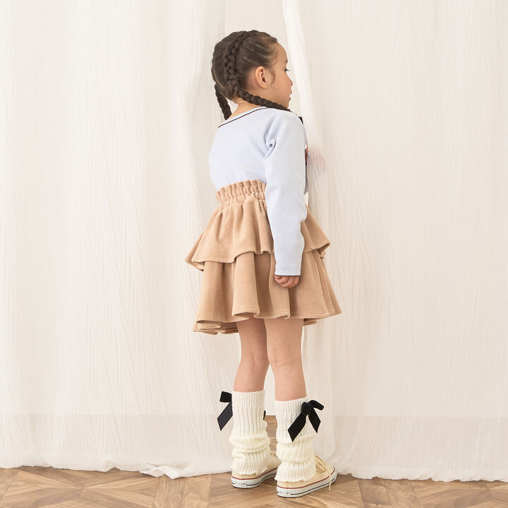 Plush Velour Coordinatable Tiered Skirt,Black, medium image number 21