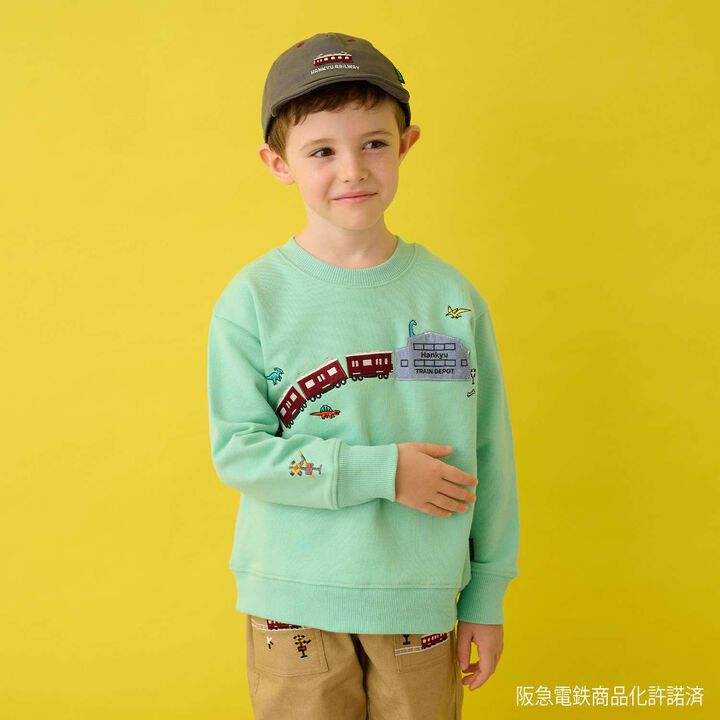 [Hankyu Train] Appliqu&eacute; Sweatshirt,, medium