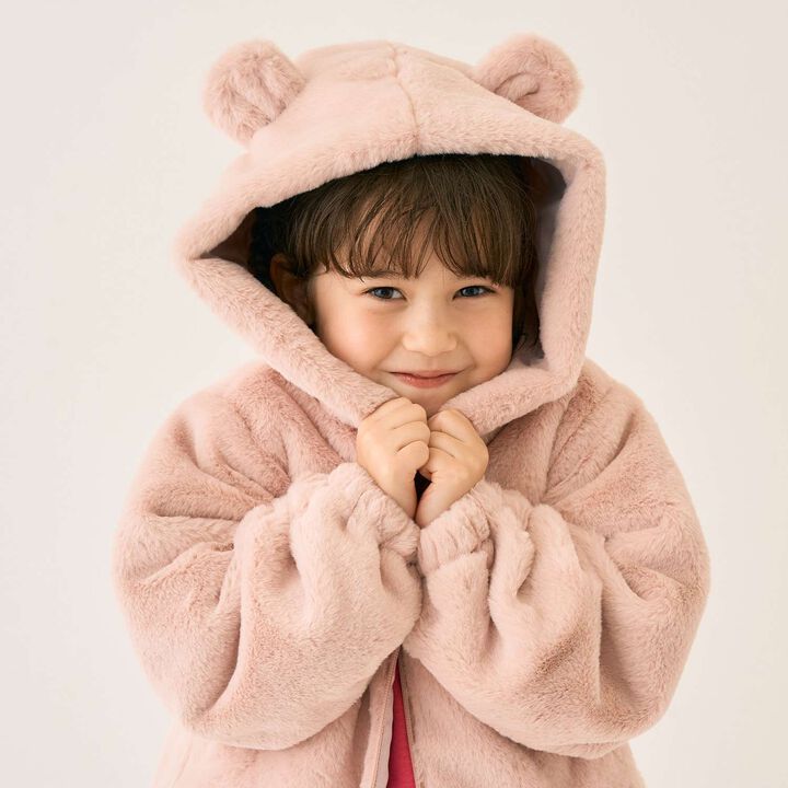 Faux Fur Bomber Jacket,Pink, medium image number 15