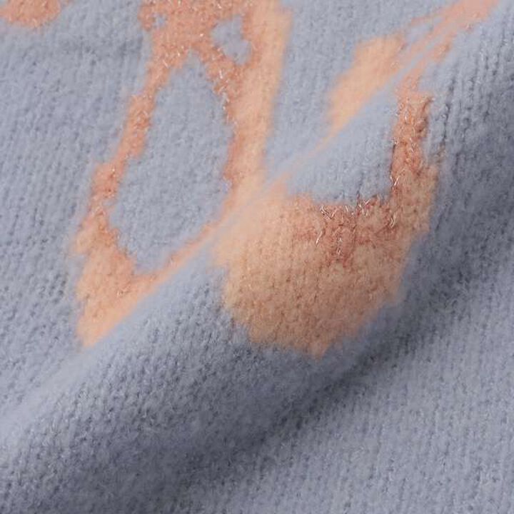 Fluffy and Soft/Matching Assortment Knitwear (Junior Size),Light blue, medium image number 7