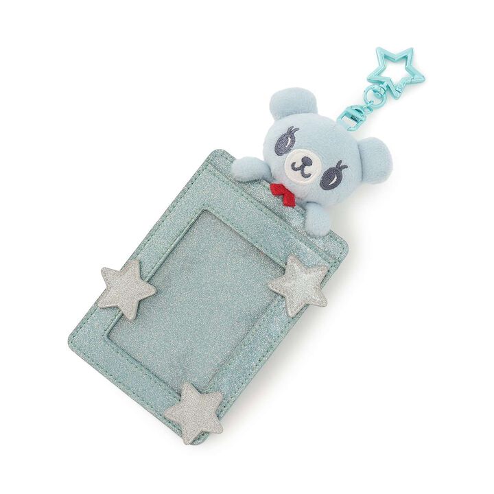Sparkling Mint-kun Card Case with Playful Pop-Up Design,Sax blue, medium image number 4