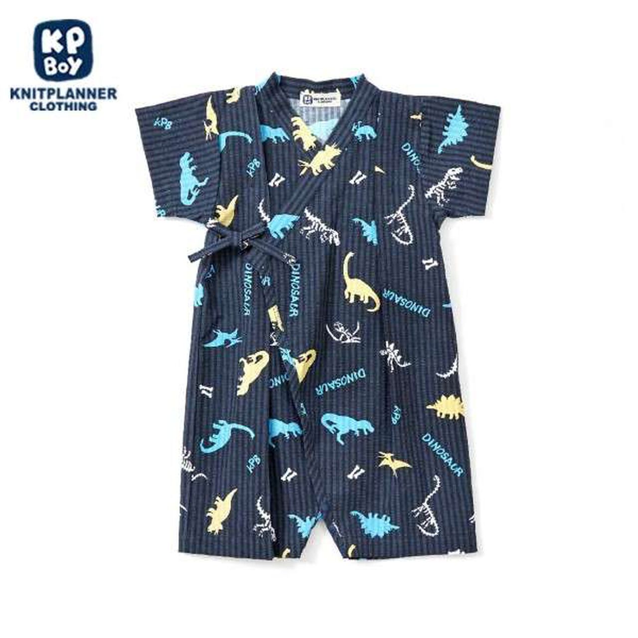 KP Boy Dinosaur Print Jinbei All (Free),Navy, large image number 0