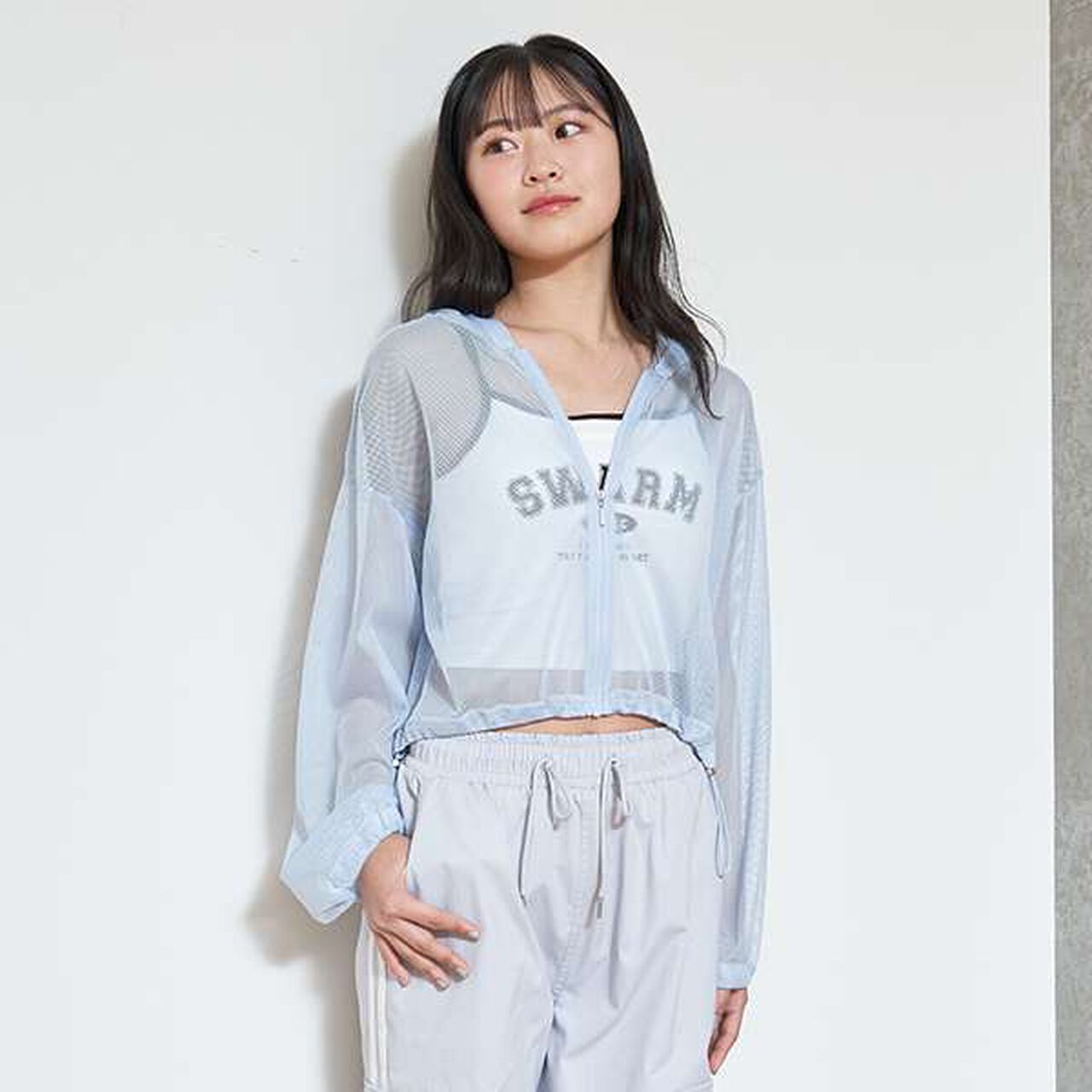 LTXC - Mesh Parka with Inner Layer,Off white, large image number 10