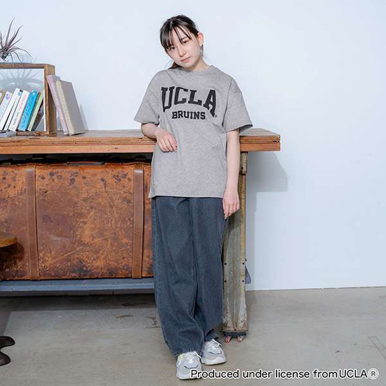 [UCLA] Cotton Front UCLA Logo Short Sleeve T-Shirt,Light blue, large image number 1