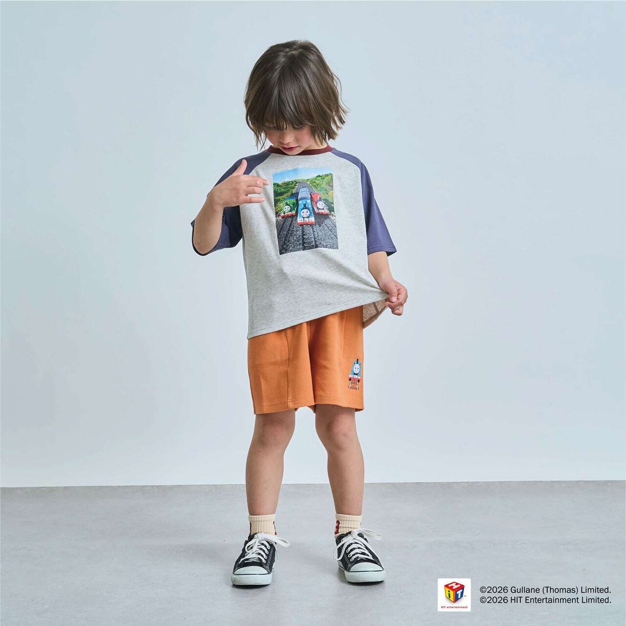 [Thomas the Tank Engine] Raglan Short Sleeve T-Shirt,Red, large image number 19