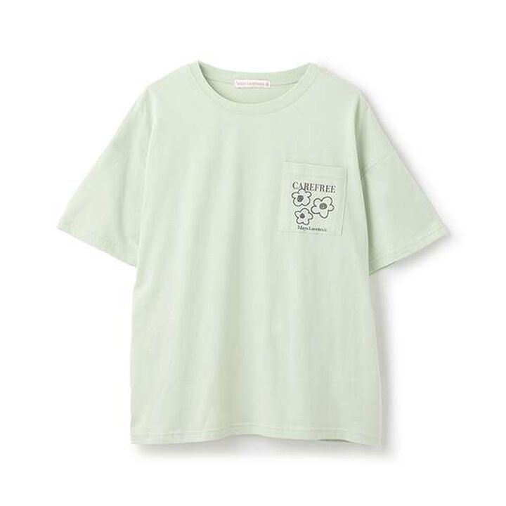[7days] Flower Pocket Big T-Shirt,Charcoal gray, medium image number 6