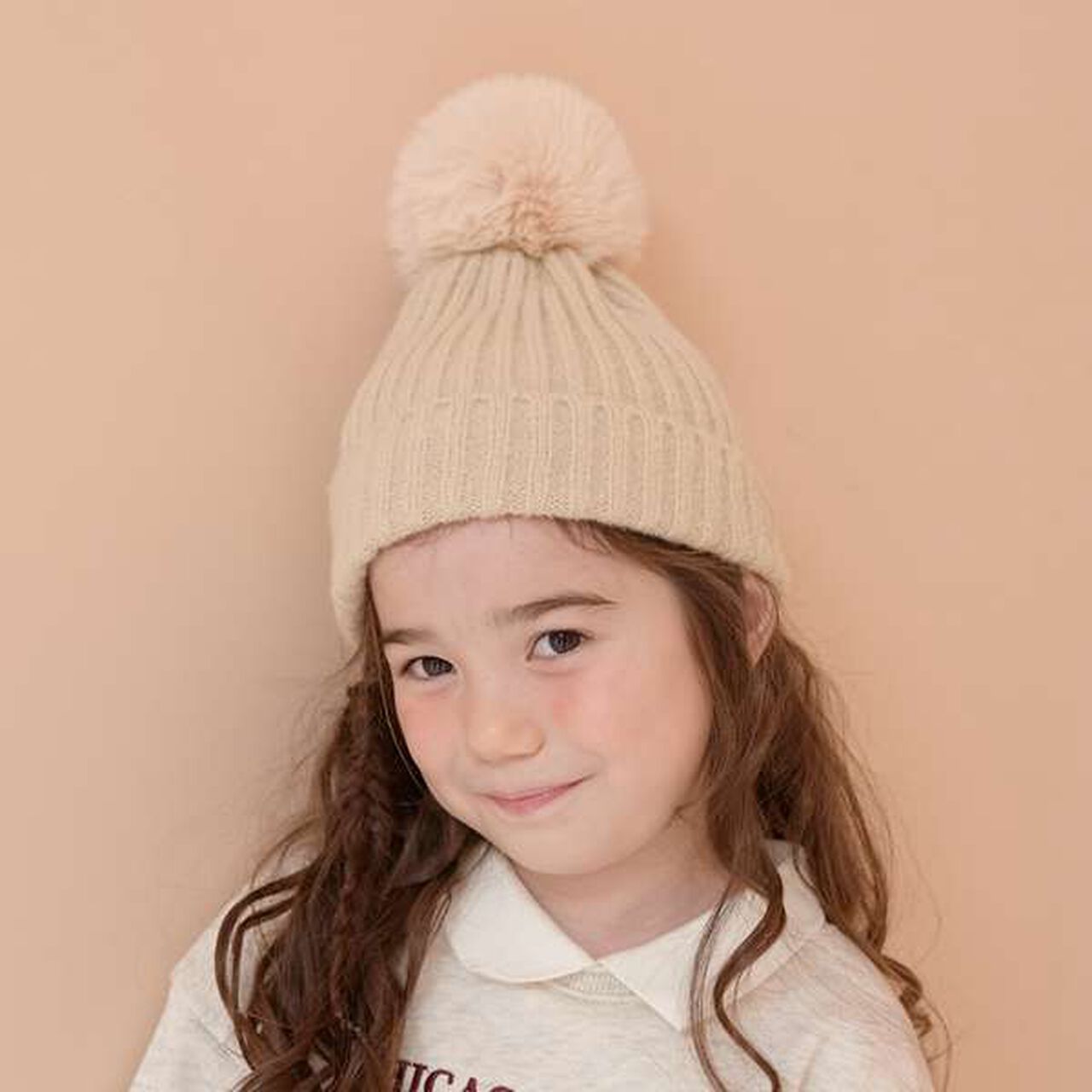 Big Pom Pom Knit Hat,Mustard, large image number 14