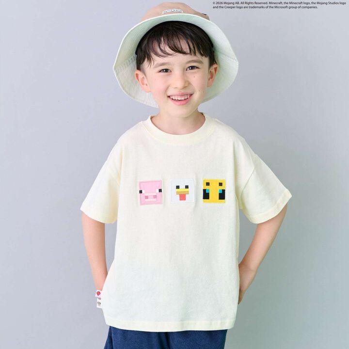 [MINECRAFT] Appliqu&eacute; Short Sleeve T-Shirt,Off white, medium image number 0