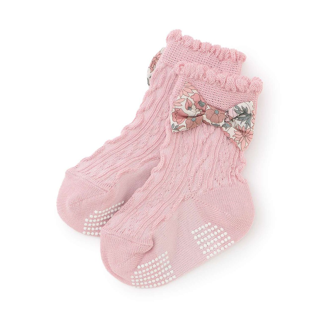 Liberty Ribbon Crew Socks,Pink, large image number 0
