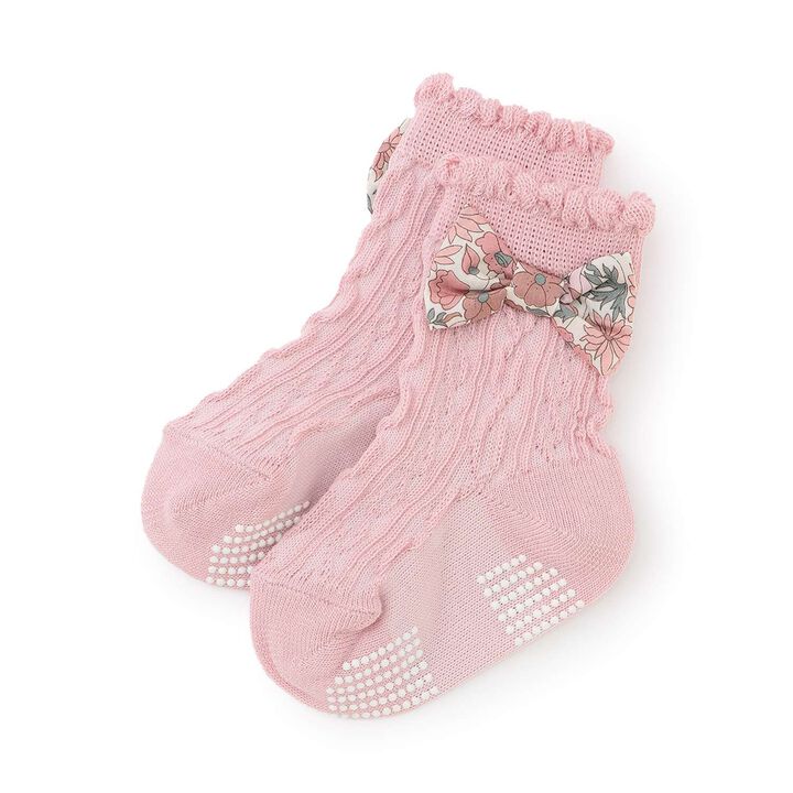 Liberty Ribbon Crew Socks,Pink, medium image number 0