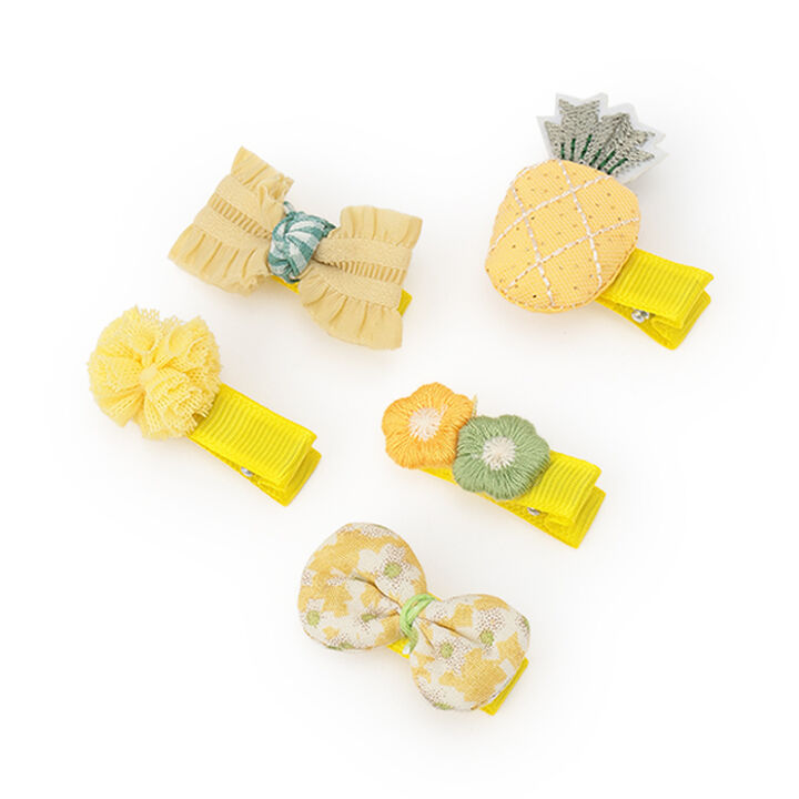 Hair Clip Set [L],Yellow, medium image number 0