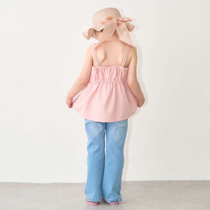 [With Side Pockets] Peplum Bustier for Girls [Kids' Clothing],Dark orange, medium image number 16