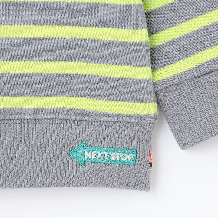 Train Pocket Stripe Sweatshirt,Gray, medium image number 5