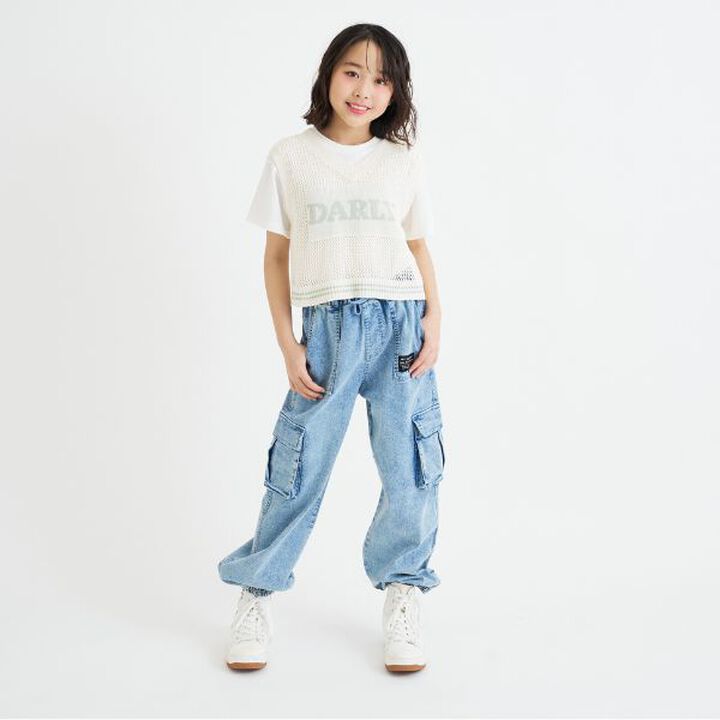 Cool Touch Denim Cargo Pants,Gray, medium image number 10