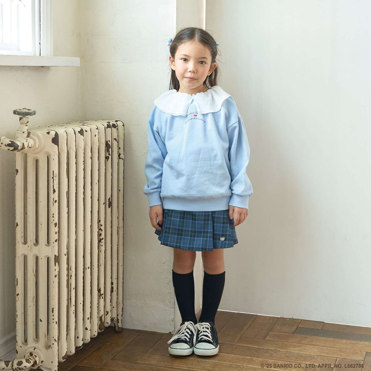 [Studio Hanul x Sanrio Characters] Assorted Collared Sweatshirt,Sax blue, large image number 21