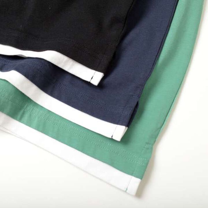 Embroidered Pocket Bob Layered Hem Long-Sleeve T-Shirt,Black, medium image number 4