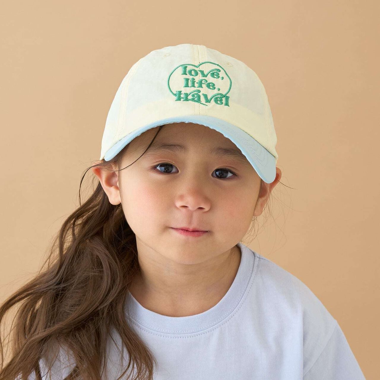 Heart Logo Embroidery Cap,Cream, large image number 14