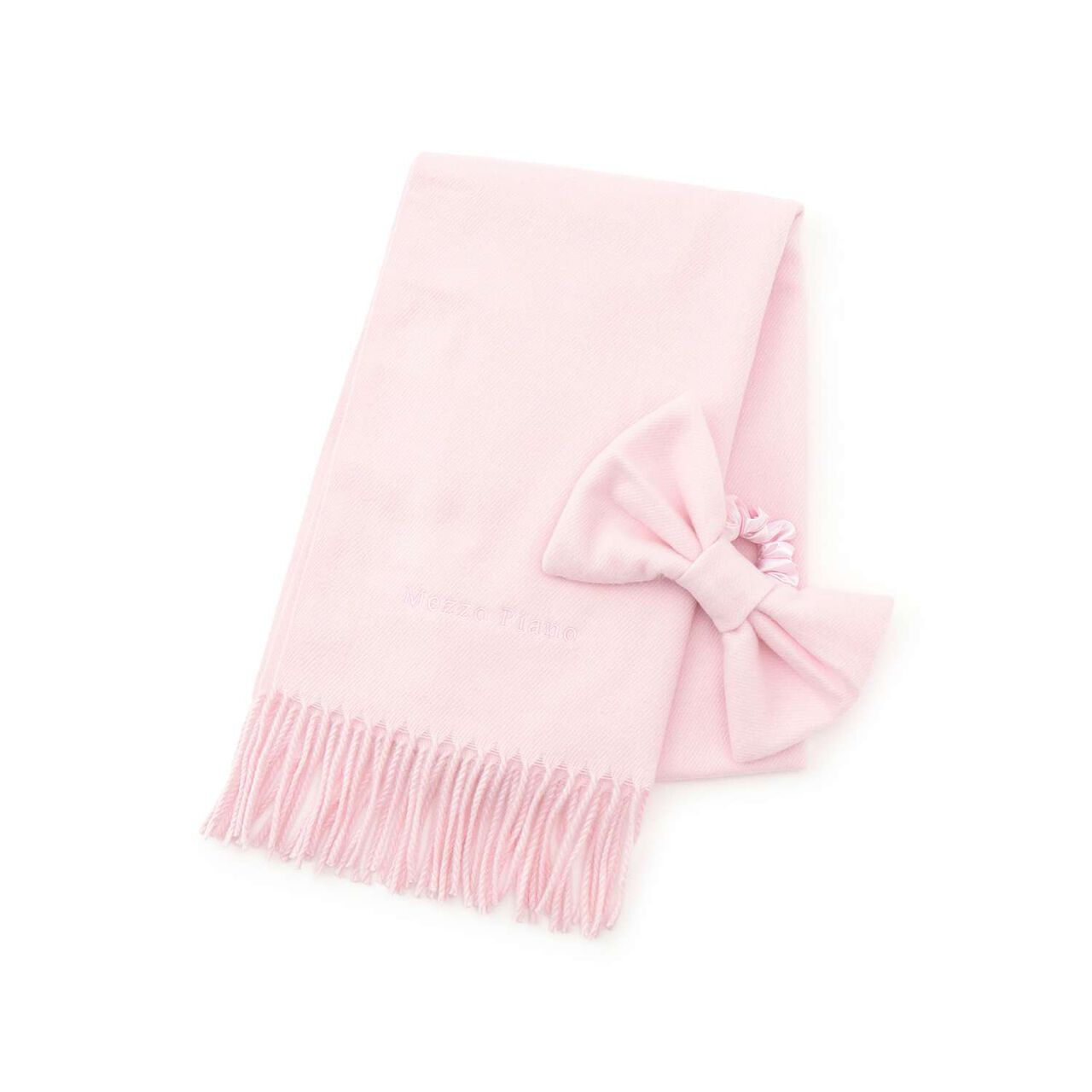 Scarf with Ribbon Chouchou,Light pink, large image number 5