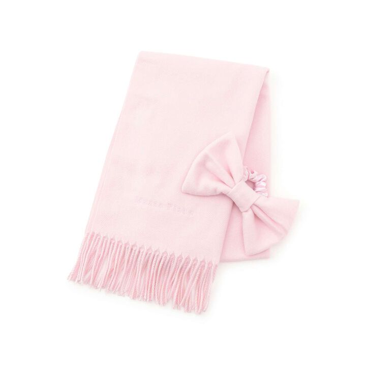 Scarf with Ribbon Chouchou,Light pink, medium image number 5