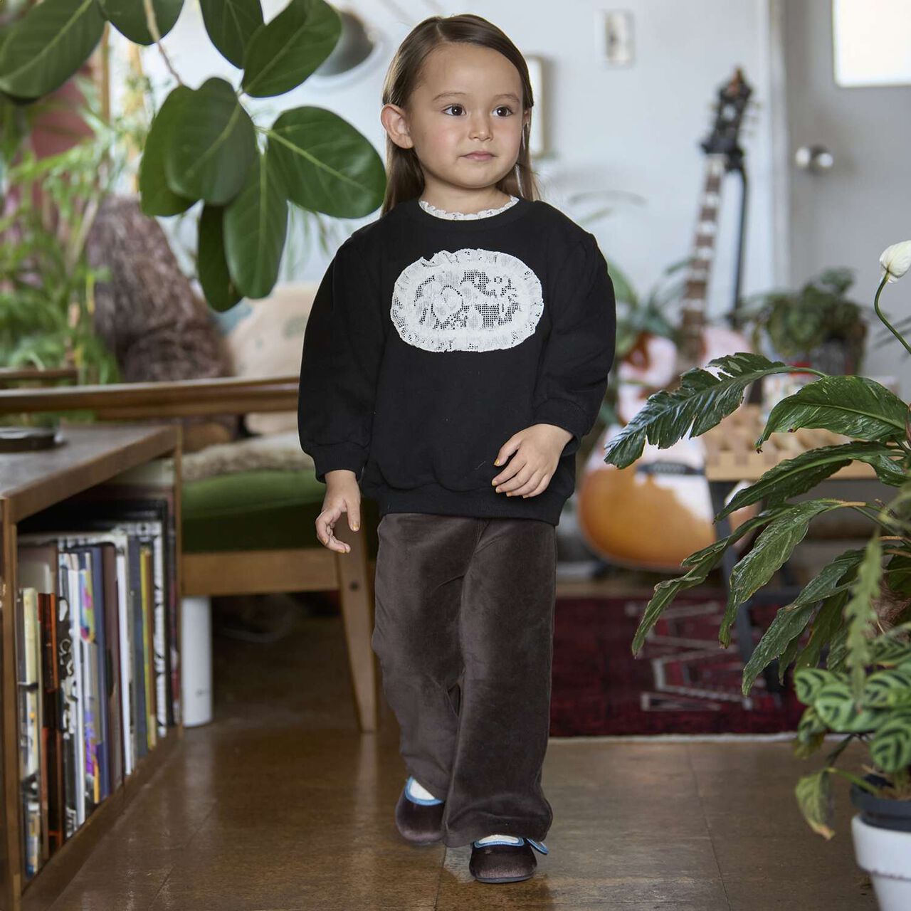 Cut Cord Flared Pants,Blue, large image number 4