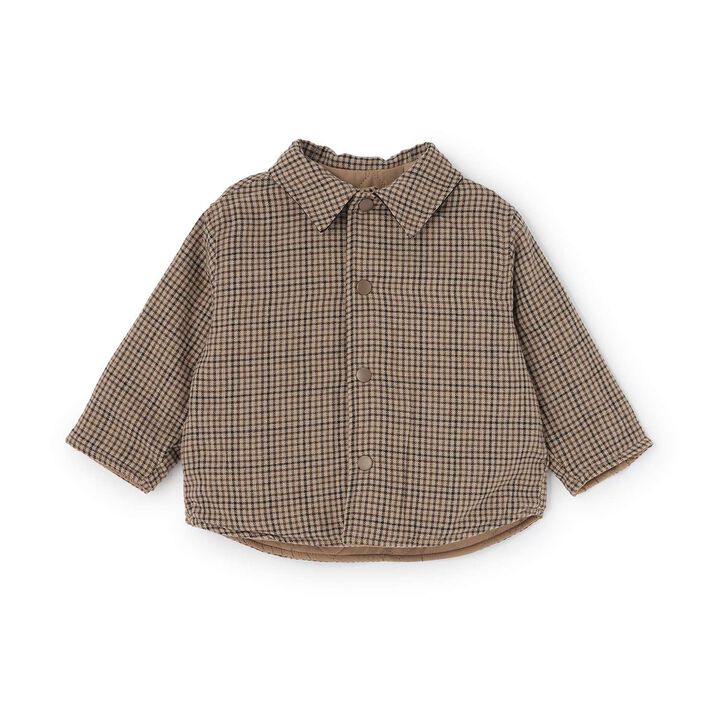 [Reversible] Check Quilted Jacket,Brown, medium image number 6
