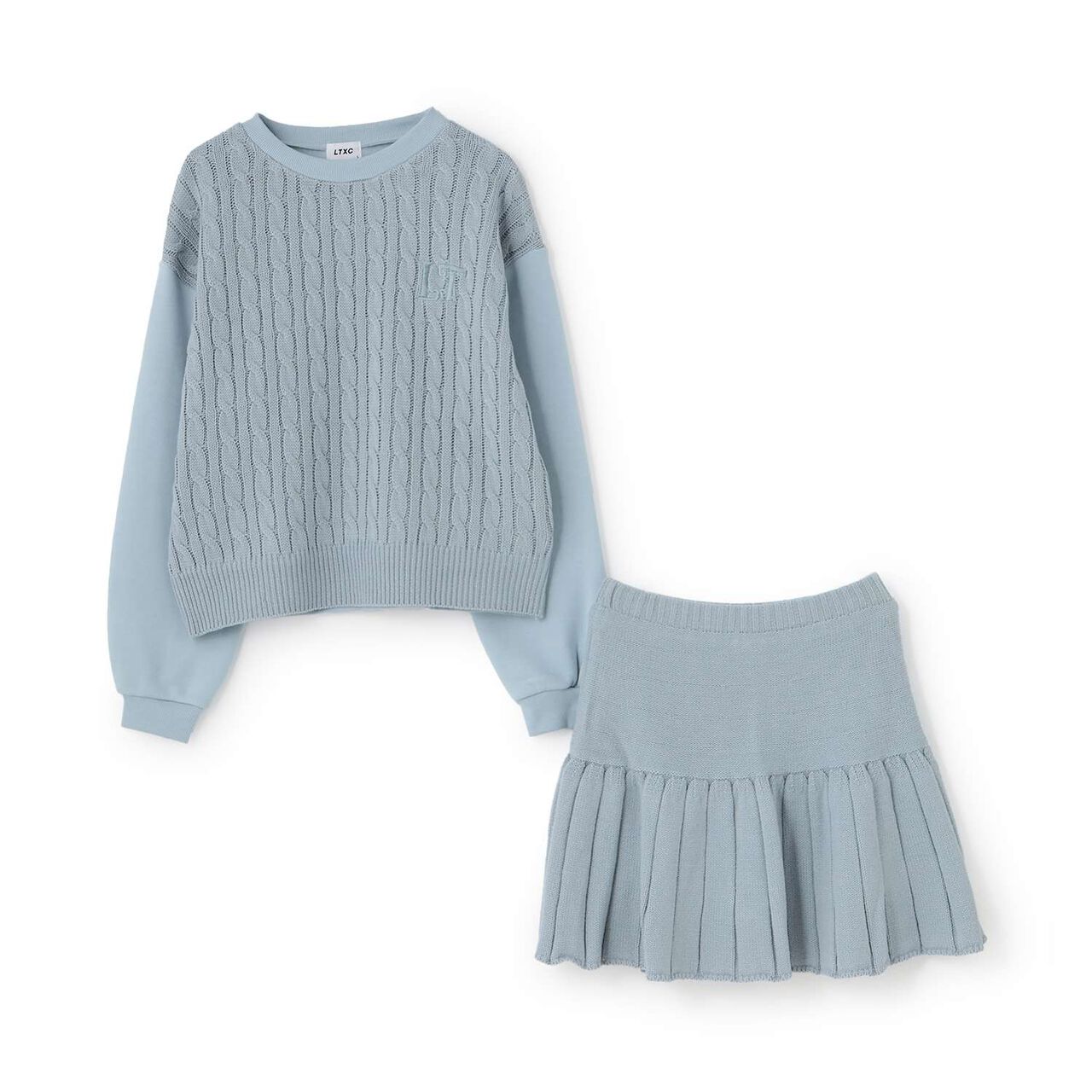 [Washable] Knit Set-Up,Sax blue, large image number 15